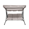 Columpio de jardín 3 plazas techo parasol 230x120x165cm gris Deluxe Venta
