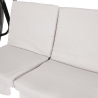Columpio de jardín 3 plazas techo parasol 230x120x165cm gris Deluxe Descueto