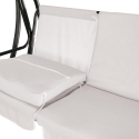 Columpio de jardín 3 plazas techo parasol 230x120x165cm gris Deluxe Catálogo