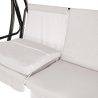 Columpio de jardín 3 plazas techo parasol 230x120x165cm gris Deluxe Catálogo