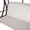 Columpio de jardín 3 plazas techo parasol 230x120x165cm gris Deluxe Stock