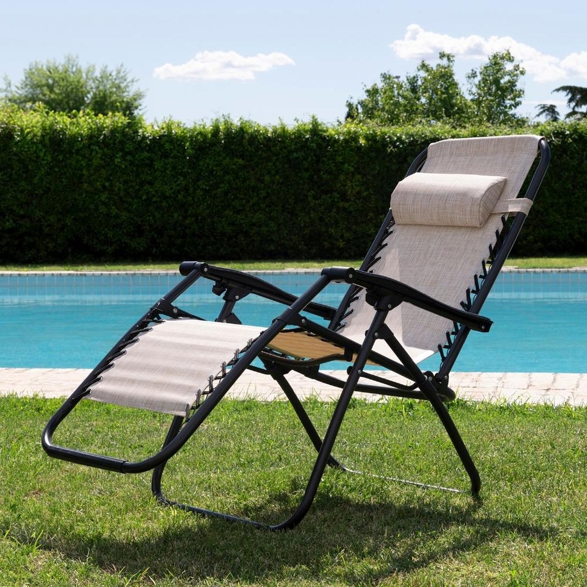 Silla tumbona de playa y jardín reclinable y plegable Rio Medidas