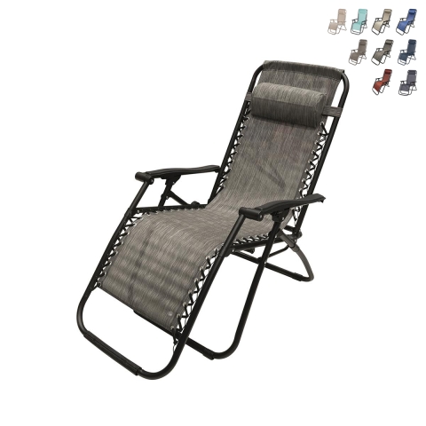 Silla tumbona de playa y jardín reclinable y plegable Rio Promoción