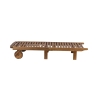 Tumbona de jardín reclinable de madera de acacia con ruedas Bali Stock
