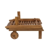 Tumbona de jardín reclinable de madera de acacia con ruedas Bali Elección