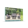 Set de jardín 4 plazas de acero con mesa de vidrio Saint Martin Catálogo