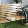 Banco de madera de abeto y acero 120x58x83 cm Kovek Descueto