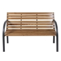Banco de madera de abeto y acero 120x58x83 cm Kovek Rebajas