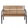 Banco de madera de abeto y acero 120x58x83 cm Kovek Rebajas