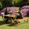 Banco plegable de 2 plazas de madera de acacia 104x61x90cm Bali Stock