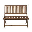 Banco plegable de 2 plazas de madera de acacia 104x61x90cm Bali Oferta