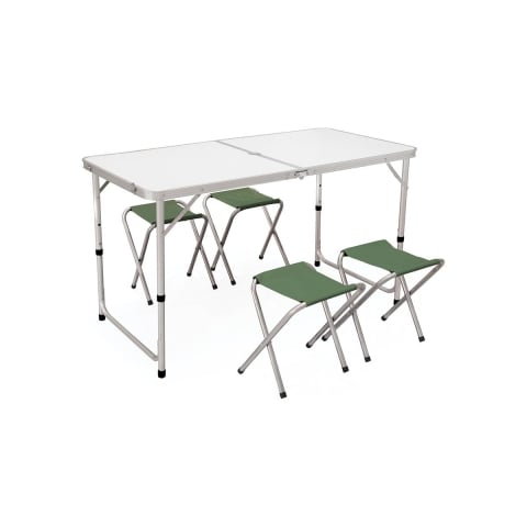 Set de mesa maleta y 4 taburetes plegables de camping Pic-Quick Promoción