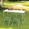 Set de mesa maleta y 4 taburetes plegables de camping Pic-Quick Venta