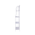 Estantería plegable de hierro con 4 estantes 60,5x28xh.167cm blanca Ravun Descueto