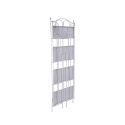 Estantería plegable de hierro con 4 estantes 60,5x28xh.167cm blanca Ravun Stock