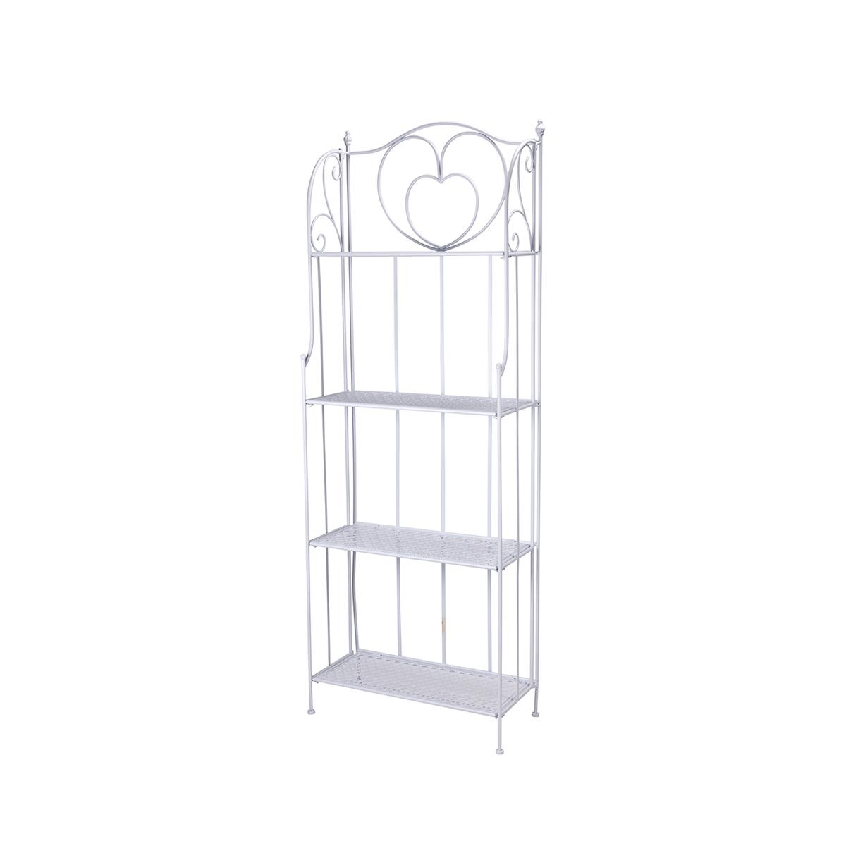 Scaffale 4 ripiani richiudibile in ferro 60,5x28xh.167cm bianco Ravun Promoción Scaffale 4 ripiani richiudibile in ferro 60,5x28xh.167cm bianco Ravun Promoción