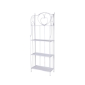 Estantería plegable de hierro con 4 estantes 60,5x28xh.167cm blanca Ravun Promoción
