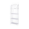 Estantería plegable de hierro con 4 estantes 60,5x28xh.167cm blanca Ravun Promoción