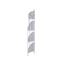 Angoliera 4 ripiani richiudibile in ferro 49x33xh.167cm bianco Alba Descueto