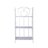 Scaffale 3 ripiani richiudibile in ferro 60,5x28xh.127cm bianco Karnel Descueto