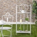 Scaffale 3 ripiani richiudibile in ferro 60,5x28xh.127cm bianco Karnel Venta