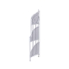 Estantería plegable de hierro con 3 estantes 49x33xh.127cm blanca Veska Descueto