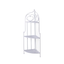 Estantería plegable de hierro con 3 estantes 49x33xh.127cm blanca Veska Promoción