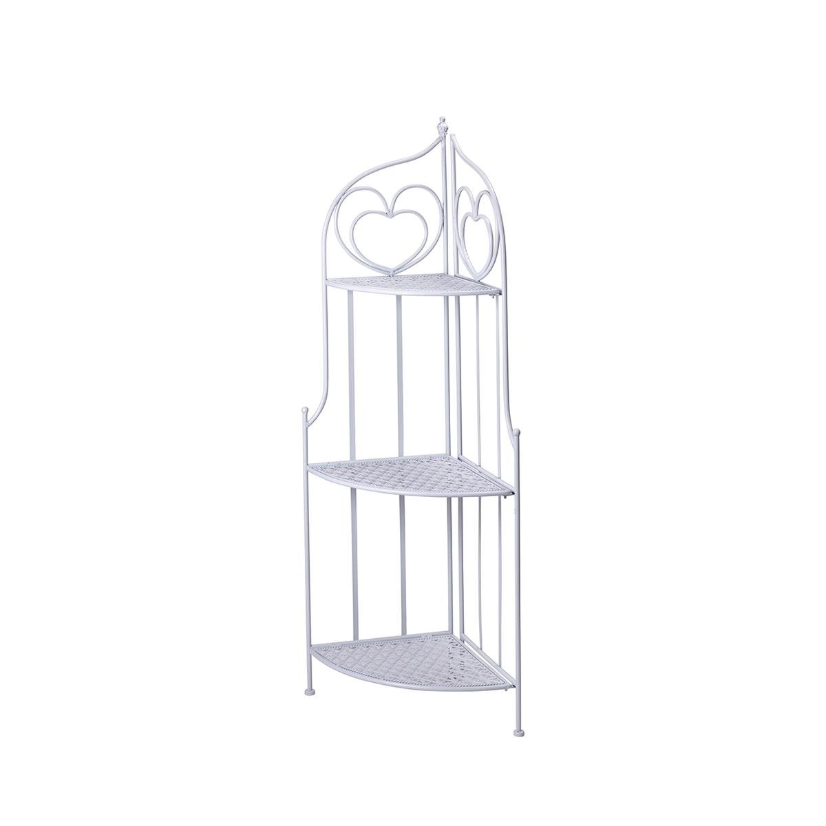 Estantería plegable de hierro con 3 estantes 49x33xh.127cm blanca Veska Promoción Estantería plegable de hierro con 3 estantes 49x33xh.127cm blanca Veska Promoción