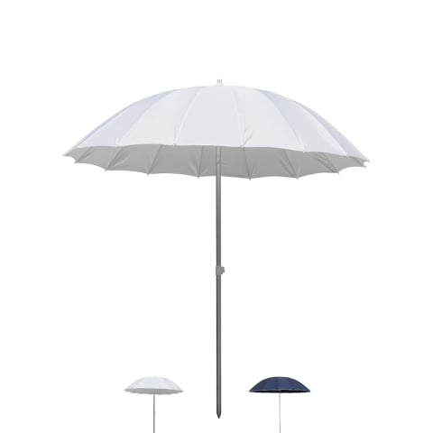 Sombrilla de playa Ø2,4 m de aluminio 16 varillas inclinable Shangai Promoción