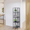 Scaffale da esterno slim 4 ripiani in ferro battuto richiudibile Nuvia Venta