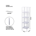 Estantería exterior plegable slim de 4 estantes en hierro forjado Nuvia Coste
