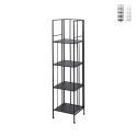 Estantería exterior plegable slim de 4 estantes en hierro forjado Nuvia Promoción