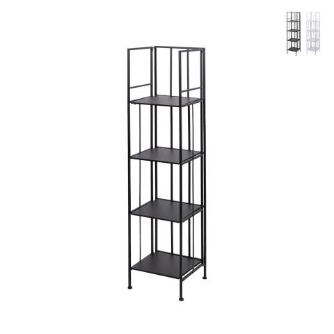 Scaffale da esterno slim 4 ripiani in ferro battuto richiudibile Nuvia Promoción