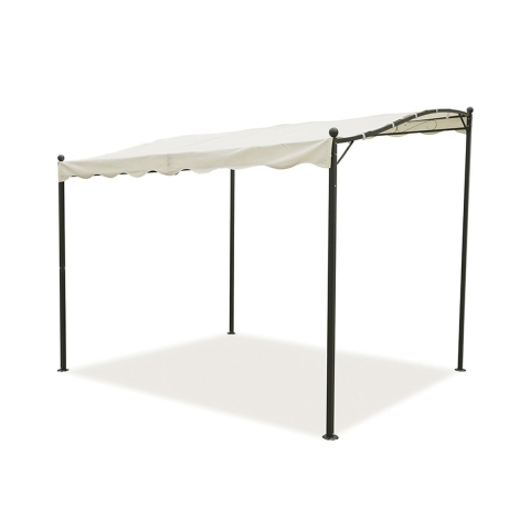 Gazebo a veranda idrorepellente 3x2,5m in ferro ecrù Sarnok Promoción