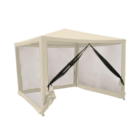 Gazebo idrorepellente con zanzariere 3x3m ferro ecrù Dakar Promoción