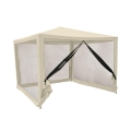 Gazebo idrorepellente con zanzariere 3x3m ferro ecrù Dakar Promoción