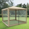 Gazebo idrorepellente con zanzariere 3x3m ferro ecrù Dakar Venta