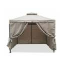 Gazebo idrorepellente 3x3m 4 tende laterali ferro tortora Tangeri Venta