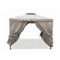 Gazebo idrorepellente 3x3m 4 tende laterali ferro tortora Tangeri Rebajas