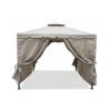 Gazebo idrorepellente 3x3m 4 tende laterali ferro tortora Tangeri Rebajas