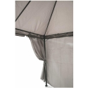Gazebo idrorepellente 3x3m 4 tende laterali ferro tortora Tangeri Elección