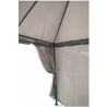 Gazebo idrorepellente 3x3m 4 tende laterali ferro tortora Tangeri Elección