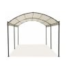 Gazebo túnel impermeable 3x4m hierro 6 postes color crudo Lomek Oferta