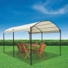 Gazebo túnel impermeable 3x4m hierro 6 postes color crudo Lomek Venta