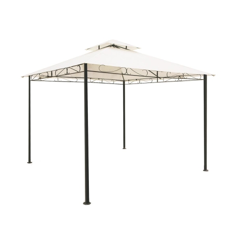 Gazebo de jardín 3x3m con cubierta de poliéster repelente al agua Sahara Promoción