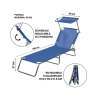 Tumbona de playa reclinable y plegable con sombrilla Vieste 
