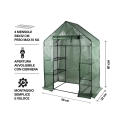 Invernadero de caseta para plantas con 4 estantes y cubierta protectora Branik Elección