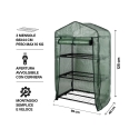 Invernadero para plantas de balcón con 3 estantes y cubierta protectora Tivar Elección