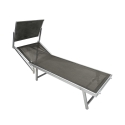 Tumbona de jardín de aluminio con parasol Riccione 