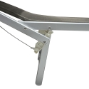 Tumbona de jardín de aluminio con parasol Riccione 